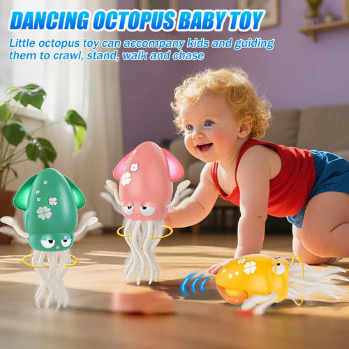 2025 New Electric Dancing Squid Toys Crawling Dancing Automatic Obstacle Avoidance Octopus Sensor Toy With LED Lights & Music