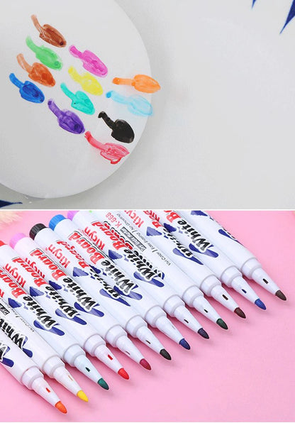 8/12Colors Magical Painting Floating Whiteboard Makers Pen Water Color Floating Pen Children's Early Education Toy Art Supplies
