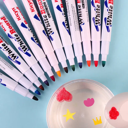 8/12Colors Magical Painting Floating Whiteboard Makers Pen Water Color Floating Pen Children's Early Education Toy Art Supplies