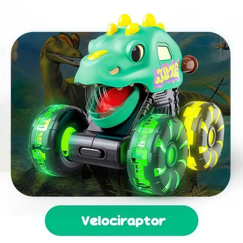 Children Press Inertial Lights Dinosaur Cars Toys Monster Cars Glow Inertial Sliding Holiday Gifts