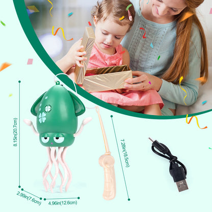 2025 New Electric Dancing Squid Toys Crawling Dancing Automatic Obstacle Avoidance Octopus Sensor Toy With LED Lights & Music