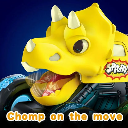 Children Press Inertial Lights Dinosaur Cars Toys Monster Cars Glow Inertial Sliding Holiday Gifts