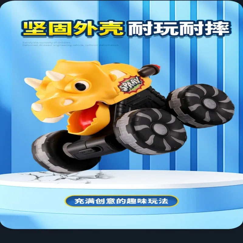 Children Press Inertial Lights Dinosaur Cars Toys Monster Cars Glow Inertial Sliding Holiday Gifts