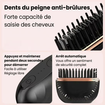 Mini Lisseur sans fil : Coiffures Rapides en Déplacement