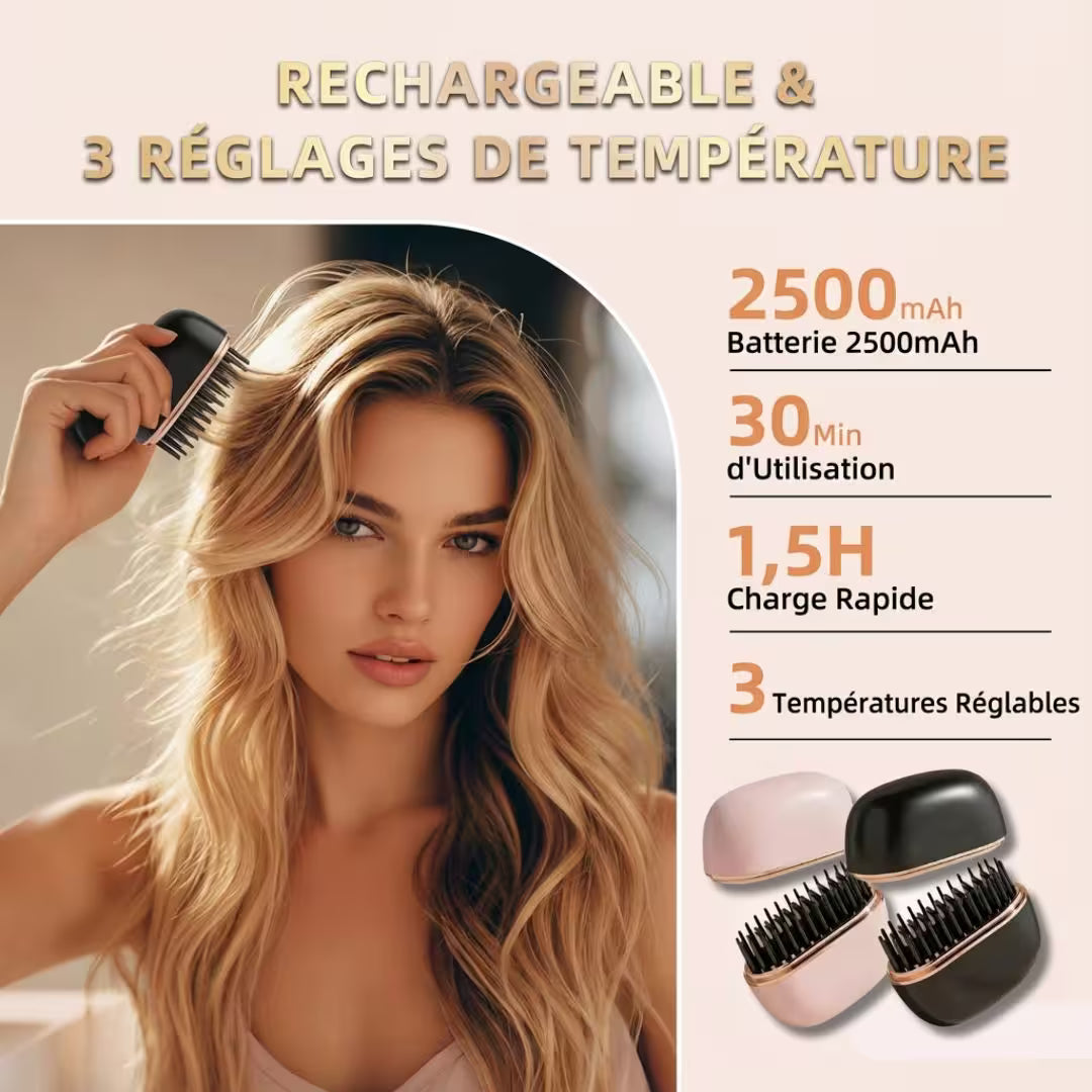 Mini Lisseur sans fil : Coiffures Rapides en Déplacement